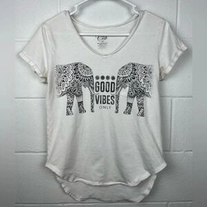 Good Vibes Only Elephant Shirt Size Medium